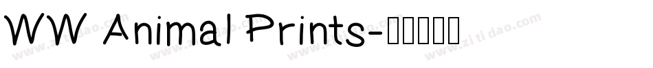 WW Animal Prints字体转换